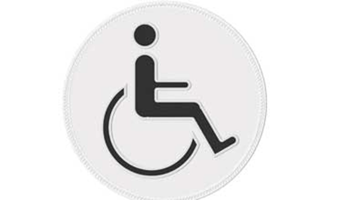 Person i rullestol. Symboliserer handicapforhold i Viften.